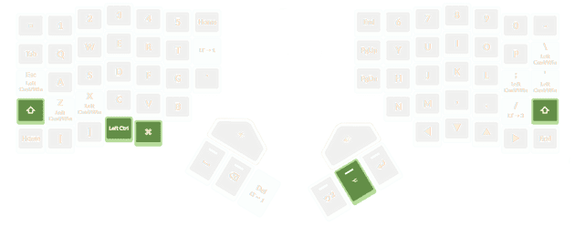 layer one keyboard diagram