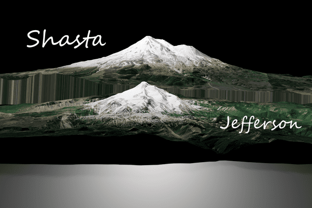 Shasta compared to Mt. Hood
